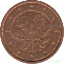 Монета. Германия. 2 цента 2009 год. (D).