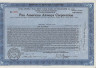 Акция. США. "Pan American Airways Corporation". 100 акций 1945 год. ав.