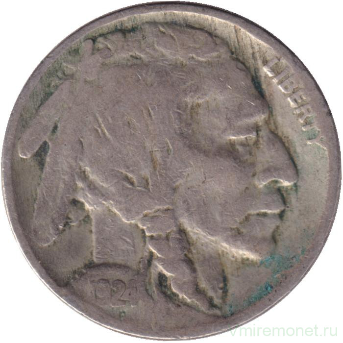 Монета. США. 5 центов 1924 год. 