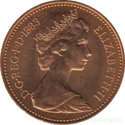 Монета. Великобритания. 1 пенни 1983 год.