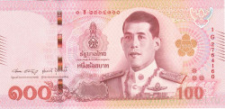 Банкнота. Тайланд. 100 батов 2018 год.
