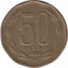 Монета. Чили. 50 песо 2009 год. ав.