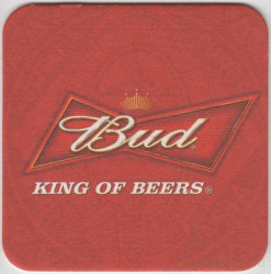 Подставка. Пиво  "Bud". Король пива.