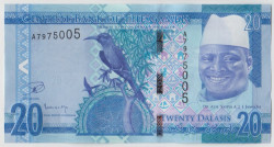 Банкнота. Гамбия. 20 даласи 2015 год.