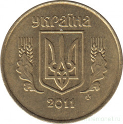 Монета. Украина. 25 копеек 2011 год.