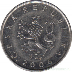 Монета. Чехия. 1 крона 2006 год.