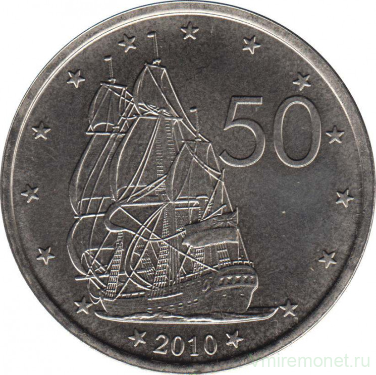 Монета. Острова Кука. 50 центов 2010 год.