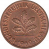  Монета. ФРГ. 2 пфеннига 1969 год. Монетный двор - Мюнхен (D). ав.