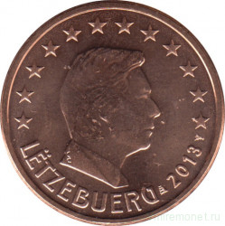 Монета. Люксембург. 5 центов 2013 год.