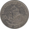 Монета. Восточные Карибские государства. 10 центов 2002 год. ав.
