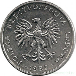 Монета. Польша. 50 грошей 1987 год.  