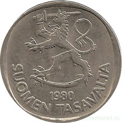 Монета. Финляндия. 1 марка 1980 год. 