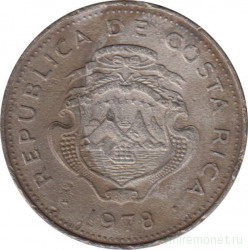 Монета. Коста-Рика. 50 сентимо 1978 год.