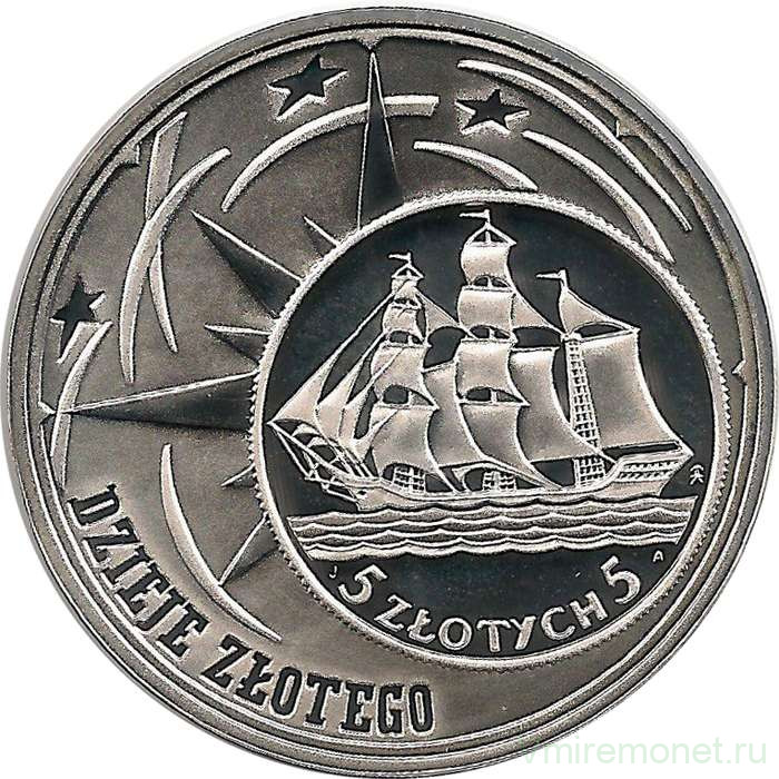 Монета. Польша. 10 злотых 2005 год. История злотого. 2 и 5 злотых 1936.