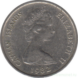Монета. Каймановы острова. 5 центов 1982 год.