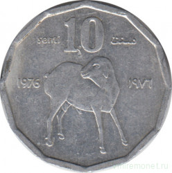 Монета. Сомали. 10 центов 1976 год.