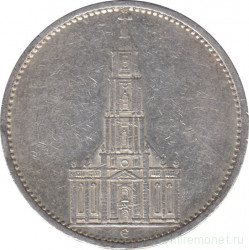 Монета. Германия. Третий Рейх. 5 рейхсмарок 1935 год. Монетный двор - Мюльденхюттен (Е). 1 год нацистскому режиму.
