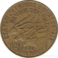 Монета. Экваториальная Африка (КФА). Камерун. 5 франков 1970 год.