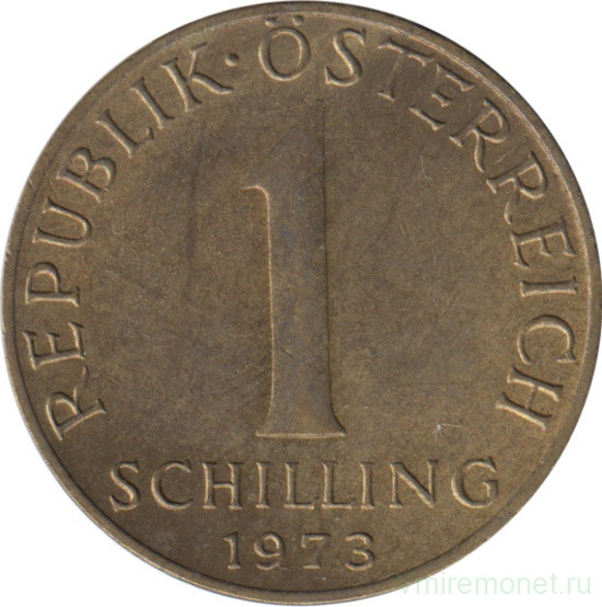 Монета. Австрия. 1 шиллинг 1973 год.
