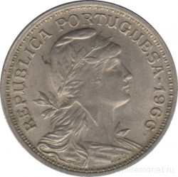 Монета. Португалия. 50 сентаво 1966 год.