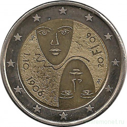 Монета. Финляндия. 2 евро 2006 год. 100 лет всеобщему избирательному праву.