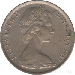 Монета. Австралия. 5 центов 1967 год.