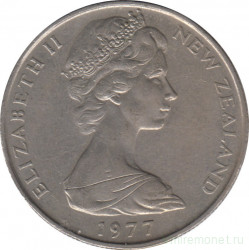 Монета. Новая Зеландия. 50 центов 1977 год.