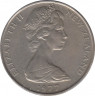 Монета. Новая Зеландия. 50 центов 1977 год. ав.