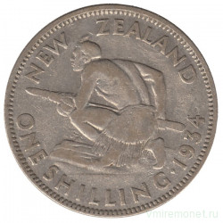 Монета. Новая Зеландия. 1 шиллинг 1934 год.