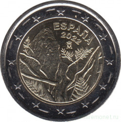 Монета. Испания. 2 евро 2022 год. Наследие ЮНЕСКО. Национальный парк Гарахонай.