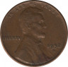 Монета. США. 1 цент 1952 год D. ав.
