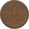 Монета. Нидерландские Антильские острова. 1 цент 1954 год. рев.