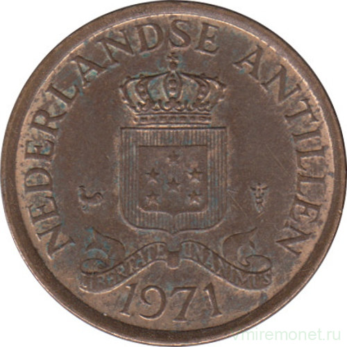 Монета. Нидерландские Антильские острова. 1 цент 1971 год.