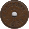  Монета. Дания. 1 эре 1930 год. ав.