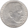Монета. Германия. Третий Рейх. 5 рейхсмарок 1935 год. Монетный двор - Берлин (А). Старый тип. ав. Монета. Германия. Третий Рейх. 5 рейхсмарок 1935 год. Монетный двор - Берлин (А). Старый тип. ав.