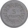 Монета. Франция. 5 франков 1950 год. Монетный двор - Бомон-ле-Роже(B). ав.