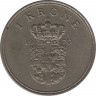 Монета. Дания. 1 крона 1970 год. ав.