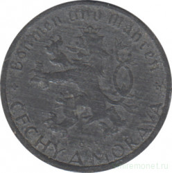 Монета. Богемия и Моравия. 10 геллеров 1943 год.