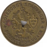 Жетон транспортный. Швеция. Гётеборг. Трамвайный жетон для взрослых 1949 - 1956 года. ав.
