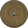 Жетон транспортный. Швеция. Гётеборг. Трамвайный жетон для взрослых 1949 - 1956 года. рев.