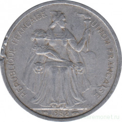 Монета. Французская Океания. 5 франков 1952 год.