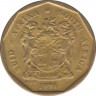 Монета. Южно-Африканская республика (ЮАР). 10 центов 1991 год. ав.