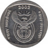 Монета. Южно-Африканская республика (ЮАР). 2 ранда 2002 год. ав.