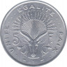 Монета. Джибути. 1 франк 1977 год. ав.