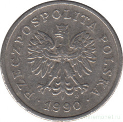 Монета. Польша. 20 грошей 1990 год.