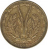 Монета. Западноафриканский экономический и валютный союз (ВСЕАО). 5 франков 1978 год. ав.