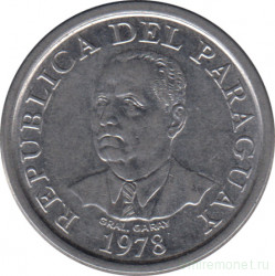 Монета. Парагвай. 10 гуарани 1978 год.