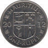 Монета. Маврикий. 1 рупия 2012 год. ав.