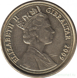 Монета. Гибралтар. 1 фунт 2009 год.