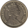 Монета. Гибралтар. 1 фунт 2009 год. ав.
